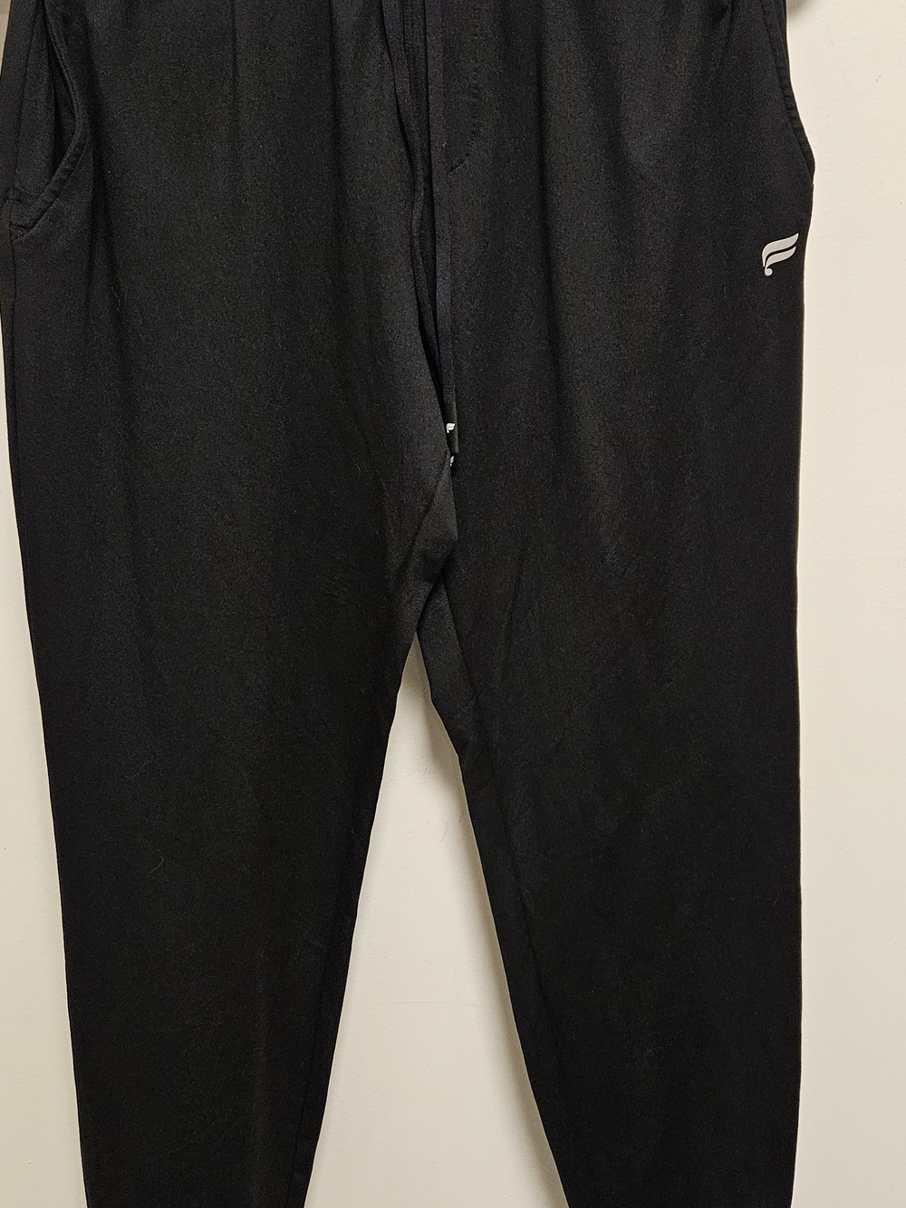 Fabletics Women's Black Performance Joggers with Subtle Logo. Active, Running.